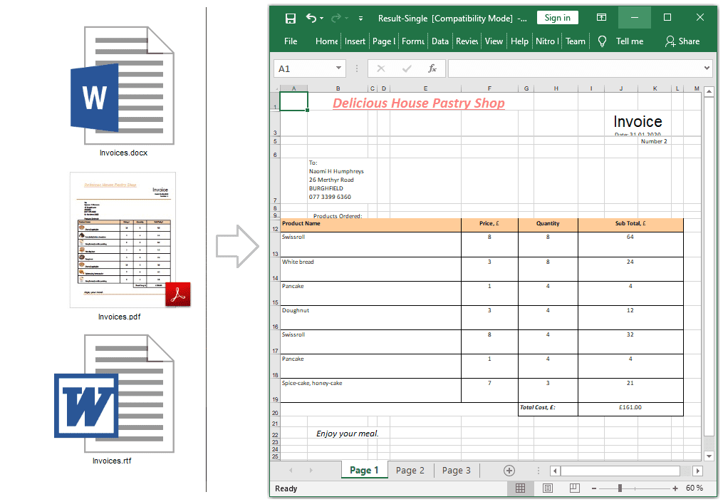 Convert all files to a single XLS file in C and